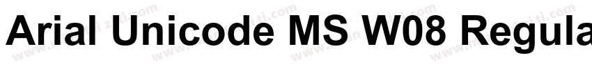 Arial Unicode MS W08 Regular字体转换